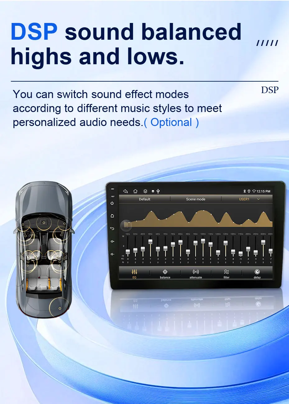 Auto-Radio Android 16 für Ford Ka 2008 - 2014 Carplay Multimedia-Player Stereo GPS Haupteinheit DSP BT WiFi 4G Split-Screen IPS – Detail 12