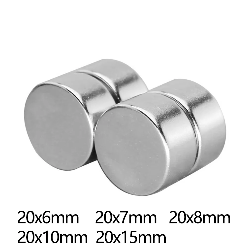 20x6mm 20x7mm 20x8mm imanes potentes imanes de disco fuertes para nevera, bricolaje, edificio, científico, artesanía 20*6 20*7 20x10