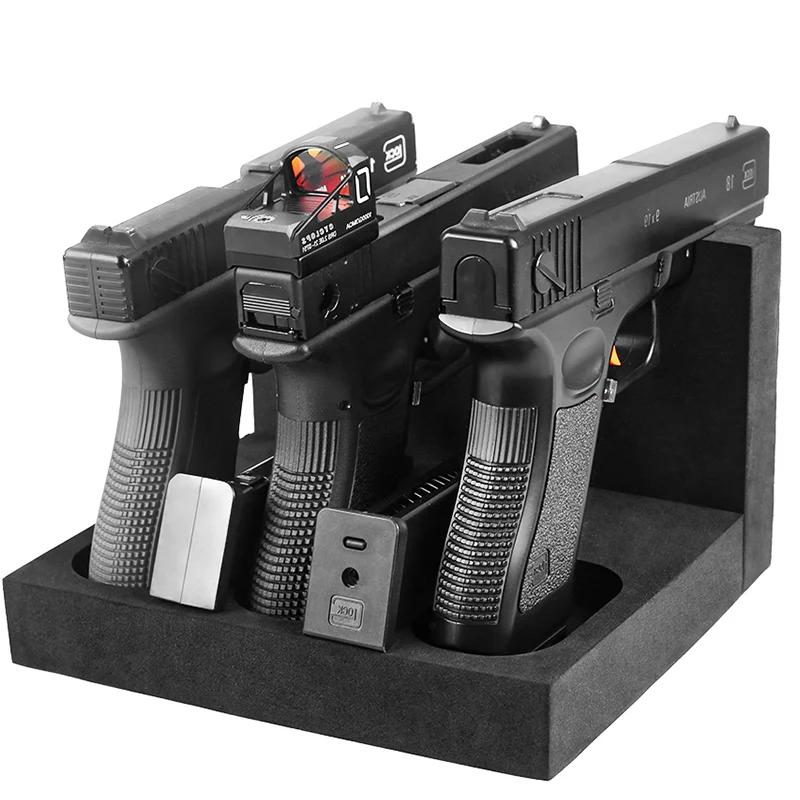 3/2 Slots Glock Display Stand Pistool Rack zelfklevende Schuim Pistool Veilig Kast Pistool Opslag Gangpad Houder Wapen ondersteuning