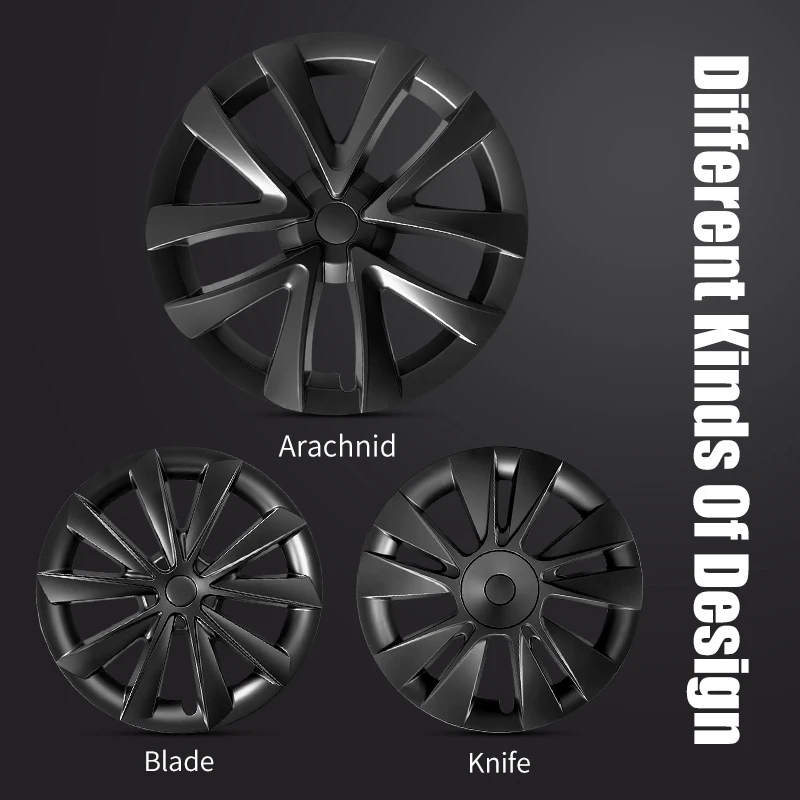 Cobertura de roda articulada, Hubcaps Cap Design apenas para Tesla Model 3, não pode ser usado no Model 3 Highland, 18 ", 4pcs