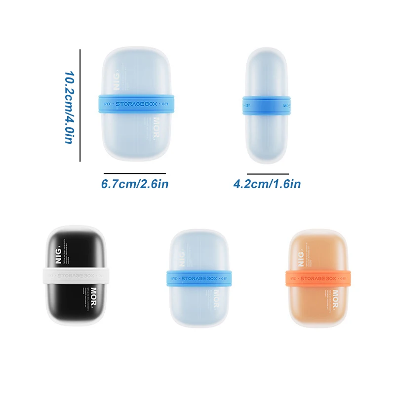 1pcs  Portable Small Pill Box 4 Compartments Daily Travel Pill Case Mini Container for Purse Pocket Compact Medicine Organizer