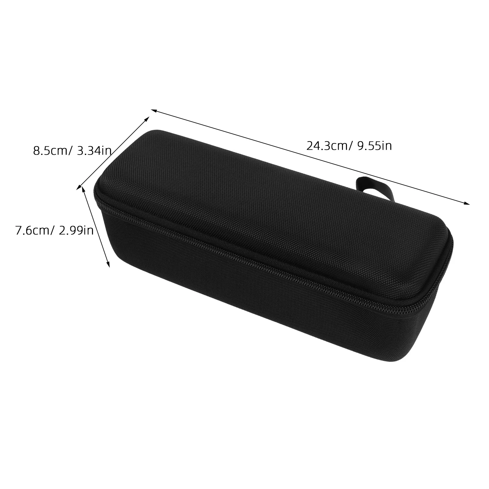 Black Nylon Water Flosser Travel Bag - Hard Protective Case for Portable Oral Irrigator - Compact Storage Pouch with Cable