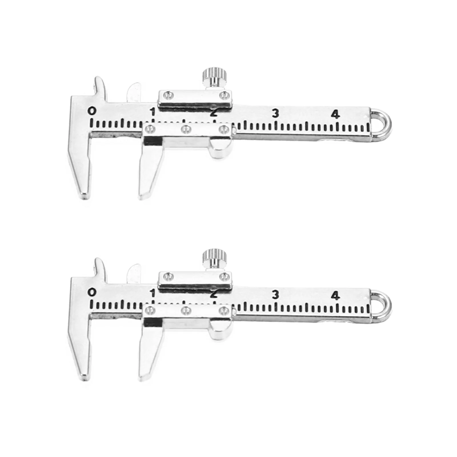 Mini pied à coulisse en alliage de Zinc, 2 pièces, décor Portable pour Mini maison, accessoires de bricolage, fournitures d'étude, petit outil de mesure