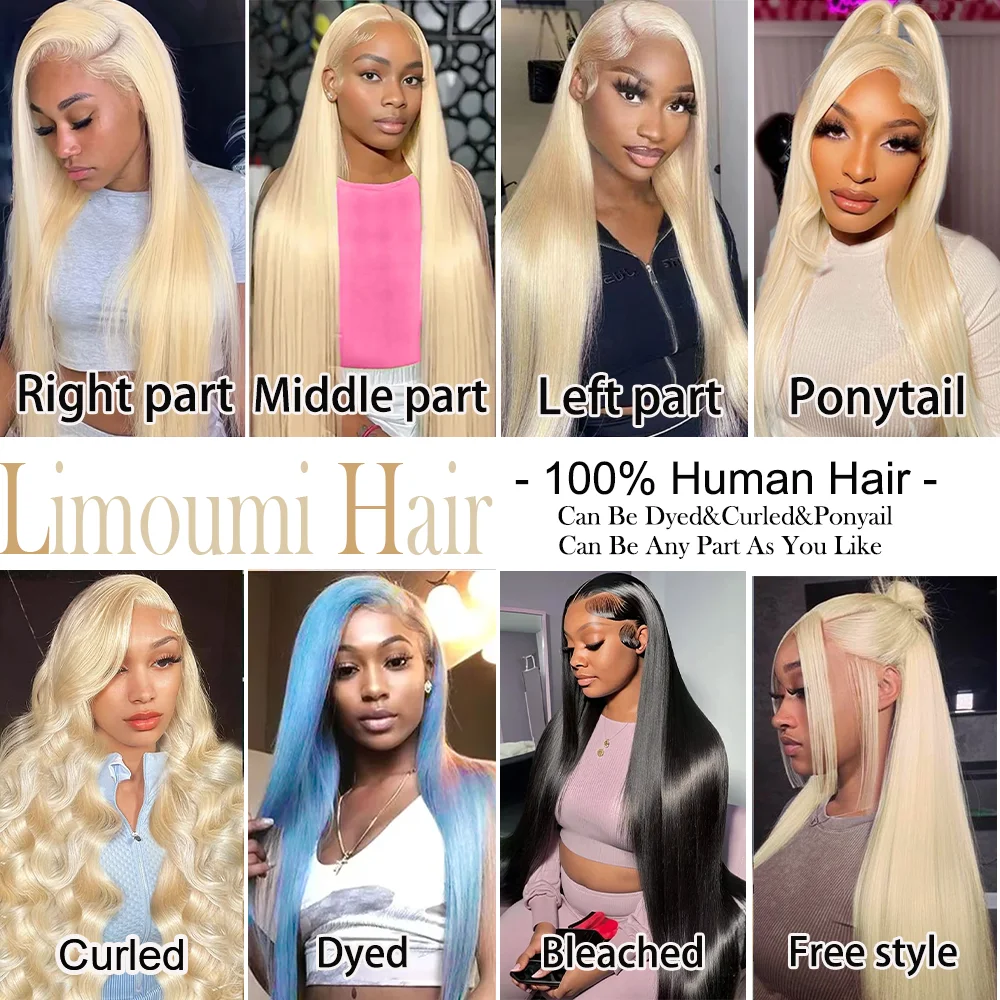 613 HD Lace Frontal Wig 13x6 Human Hair Wigs 200 Density 52 Inch Straight HD Transparent Lace Front Human Hair Wigs For Women