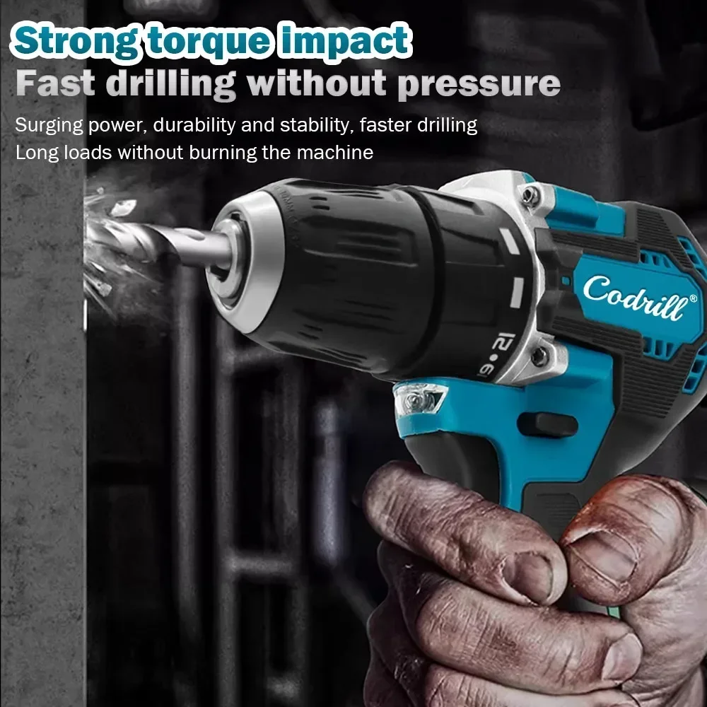 Аккумуляторная бесщеточная дрель-шуруповерт Makita DDF487 18В, эргономичная, для монтажных работ и ремонта