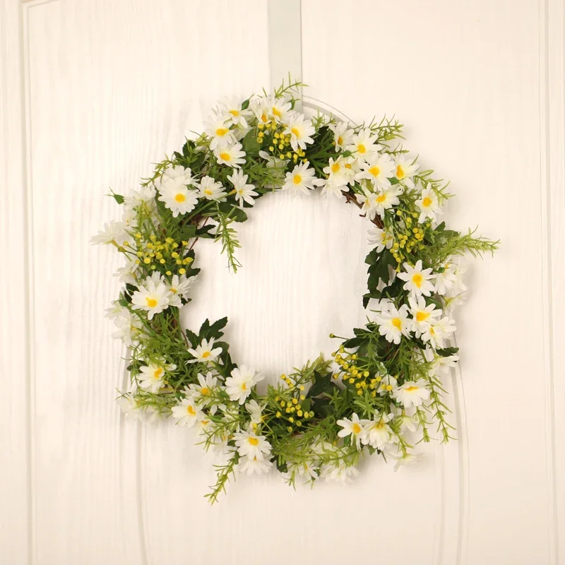 Simulation flower wall hanging beauty chrysanthemum ring interior living room decoration door hanging parts window arrangement