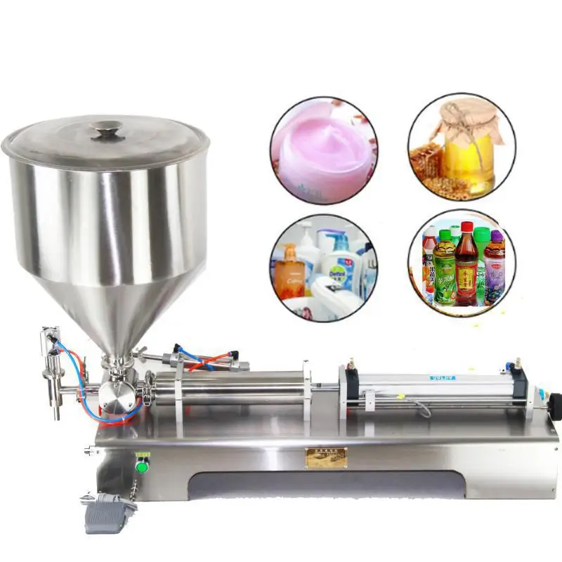 Paste Filling Machine Piston Filler Lotion Shampoo Cream Honey Sauce Peanut Butter Pneumatic Semi Auto Single Head Need Air Souc