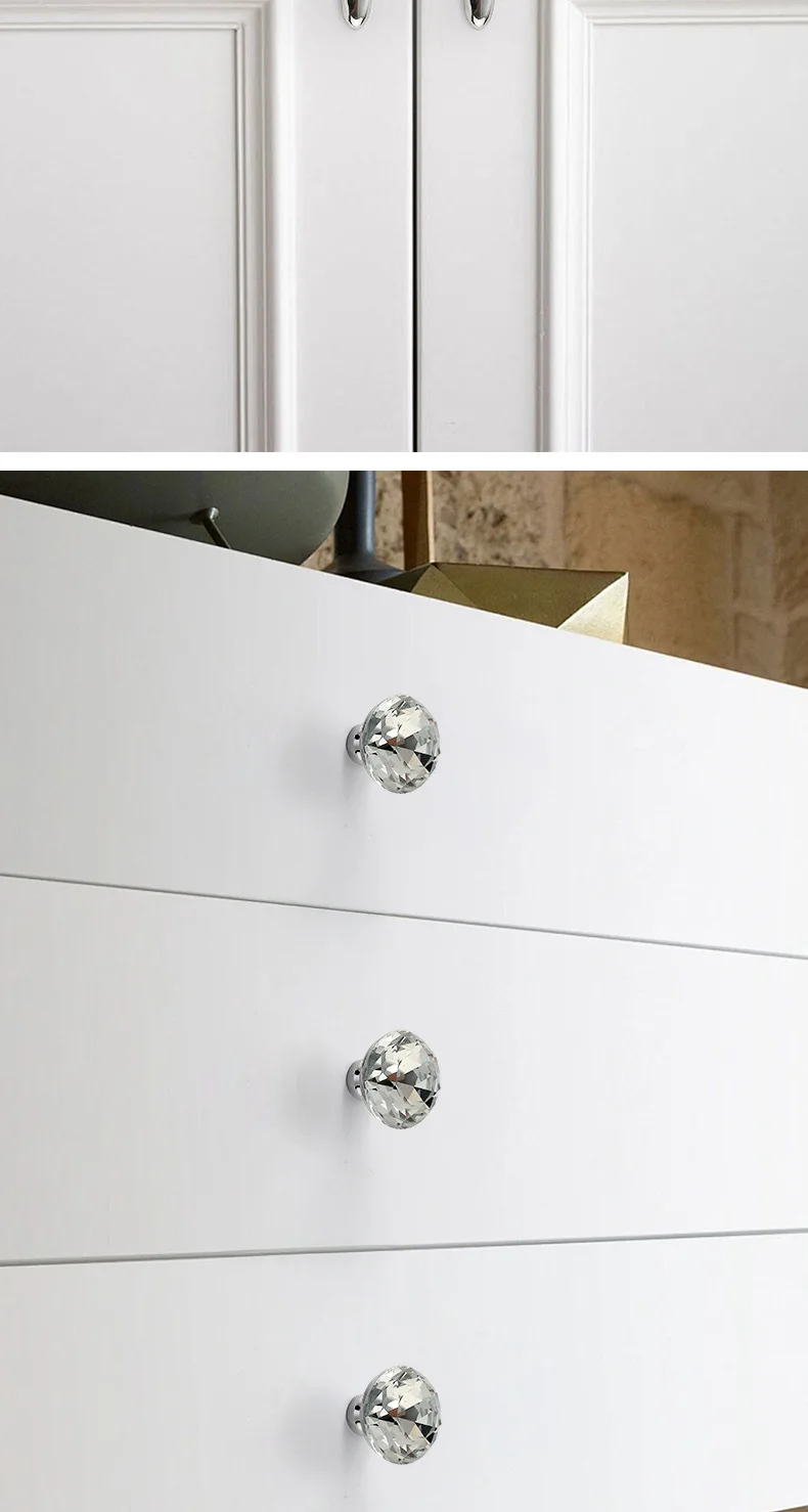YUTOKO Luxus-Diamant-Kristallgriffe Schuhkarton-Schrankgriffe Schranktür-Schubladenknöpfe Kleiderschrank-Ziehgriffe Möbelgriff – Detail 8