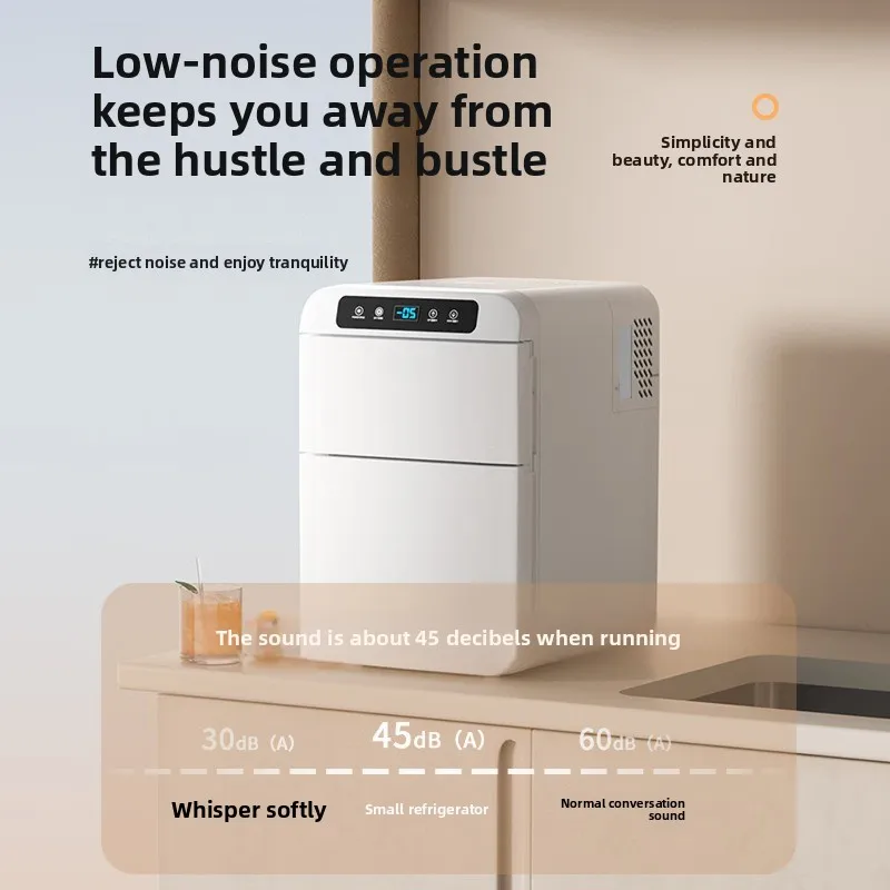 Mini refrigerator 6L compressor refrigeration double door small refrigerator, adjustable temperature small refrigerator