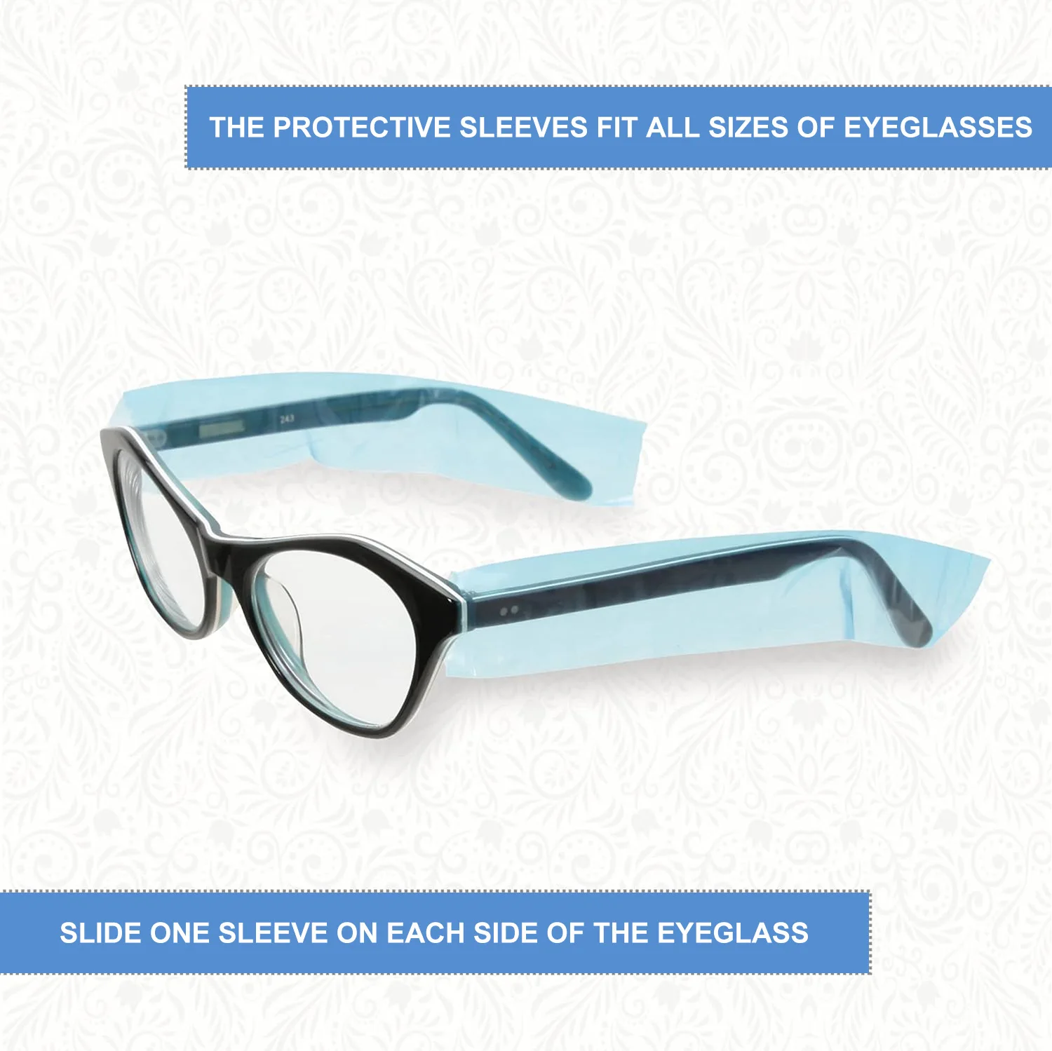 200ps/Box Disposable Glasses Leg Sleeves Cover Hairdressing DIY Barber Hair Coloring Styling Tool Eyeglasses Protector Accessory