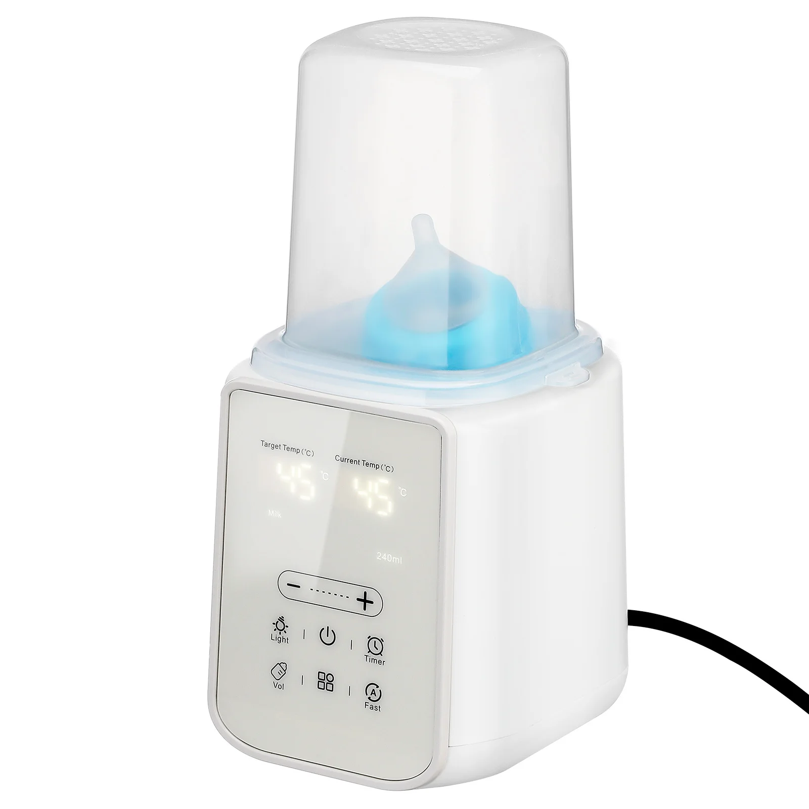 Portable Bottle Warmer For Breastmilk 8-In-1 Fast Heating Electric Milk Warmer For Baby Travel Car Glass Bottles