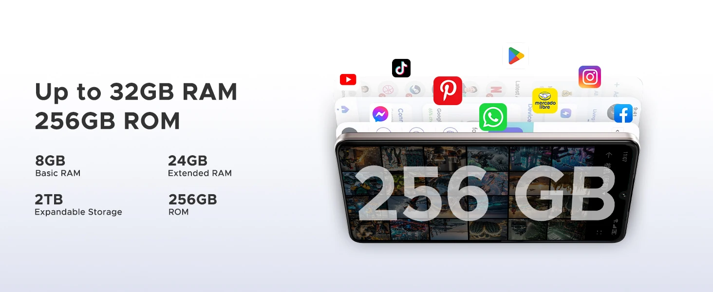 DOOGEE Note59 Pro Android 15 5G Smartphones 6.75" HD+ Mobile Phone 32GB RAM 256GB ROM 6250mAh Battery Global Version NFC Phone