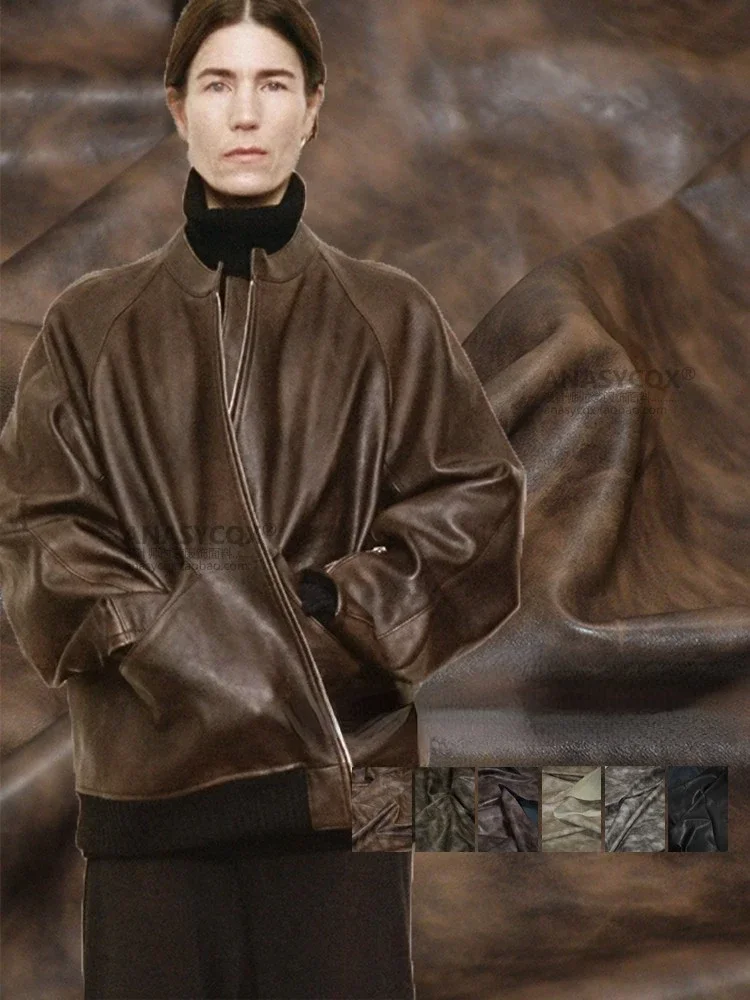 

Окрашенная кожаная ткань Halo, микроэластичная искусственная мягкая ткань для дизайна одежды, оптовая продажа, ткань для шитья одежды своими руками