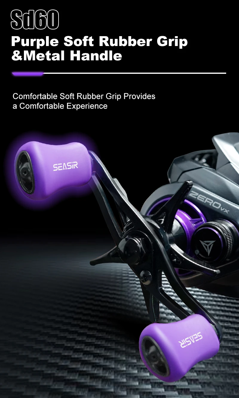 Seasir ZERO-VX 133 g BFS Baitcasting-Angelrolle, ultraleicht, 7,6:1 Übersetzungsverhältnis 6+1BB, maximale Zugkraft, 4 kg, Frisch-Salzwasser-Angelspule – Detail 9