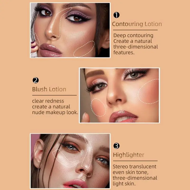 Beauty Liquid Blush Stick Pigment Lasting Natural Liquid Contouring per fard viso Cheek Tint Peach Cream Blush Makeup