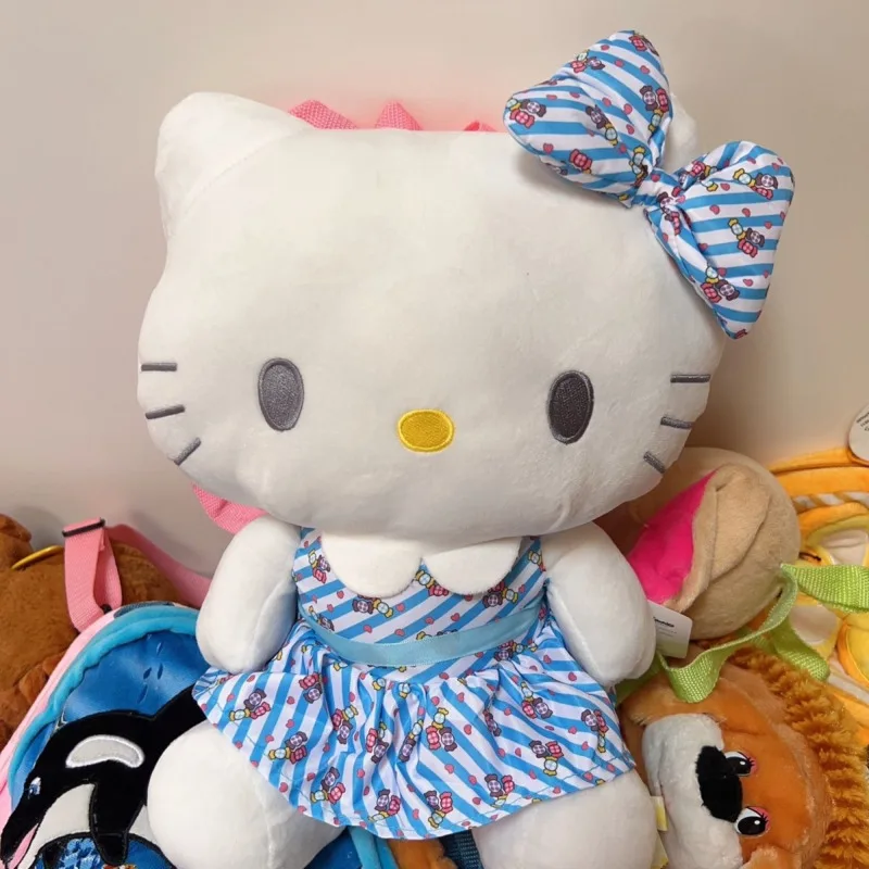 

40cm Anime Sanrio Hello Kitty Plush Doll Shoulder Bag Kawaii Cute Cartoon Stuffed Toy KT Cat Backpack Y2k Creative Gift For Girl