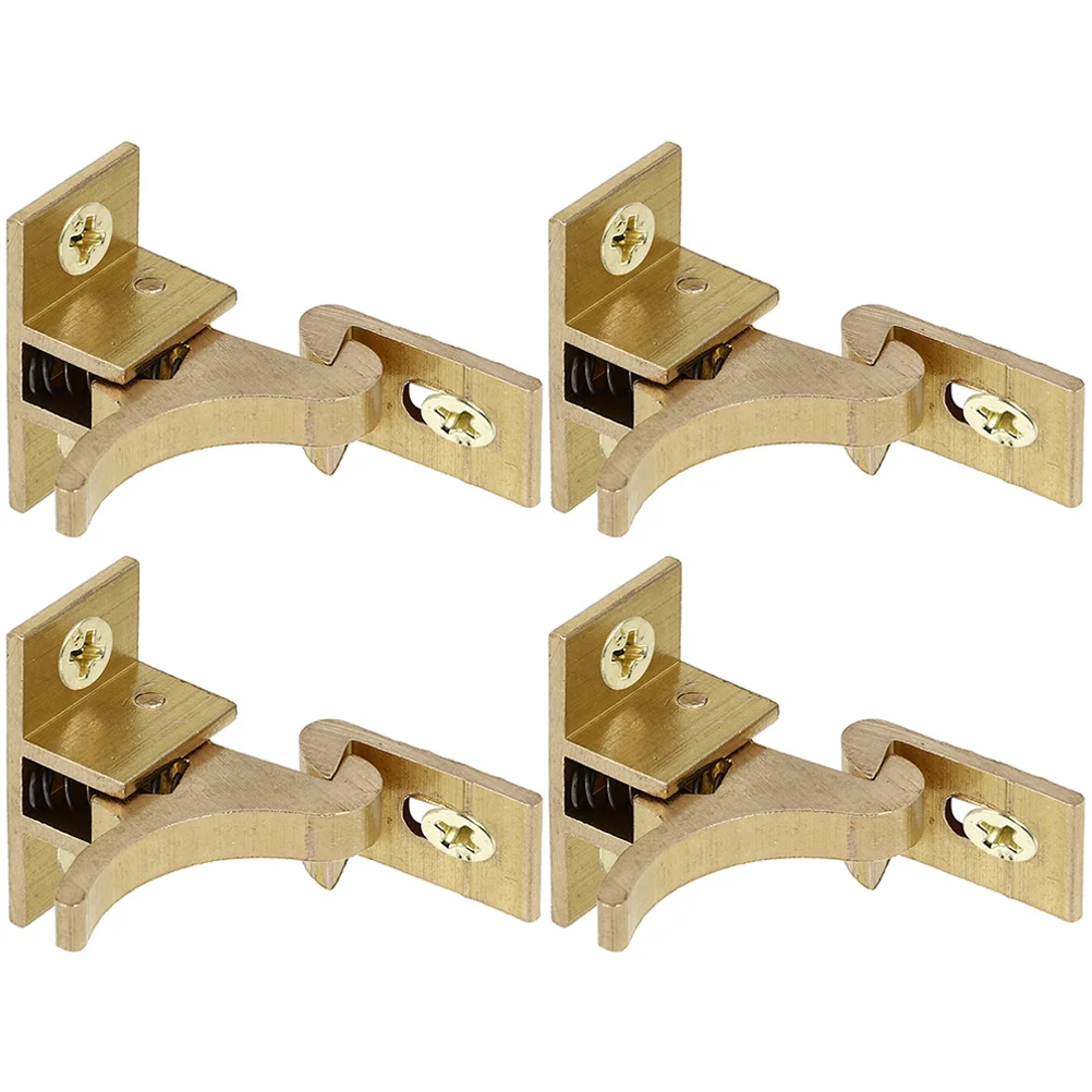 

4 Pcs Copper Door Window Anti-theft Lock Cabinet Latch Cupboard Drawer Heavy Duty Beautiful Simple Design Garage Shed Gate Barn