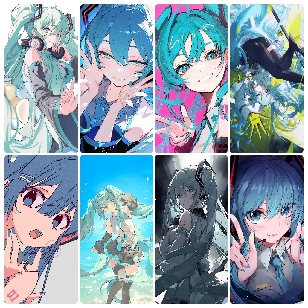 Diamant-Mosaik-Kunst DIY Klassisches Anime H-Hatsune Miku Diamantmalerei-Set 5D Handgefertigte Wanddekoration Geschenk