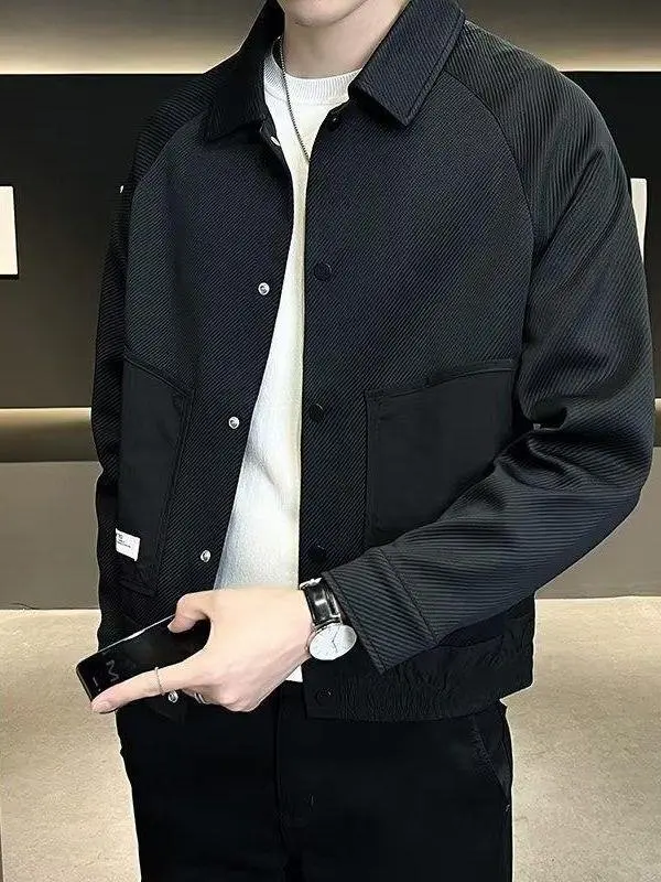 

Мужская повседневная куртка на осень, новая модная простая универсальная дышащая куртка-топ для отдыха и бизнеса, зимняя