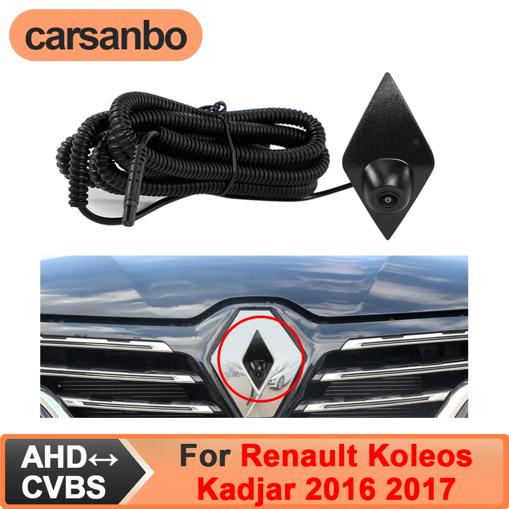 

Carsanbo Fit for Renault Koleos/Kadjar 2016 2017 Car Front View Camera CCD AHD 150° Wide Angle Night Vision Fisheye Waterproof