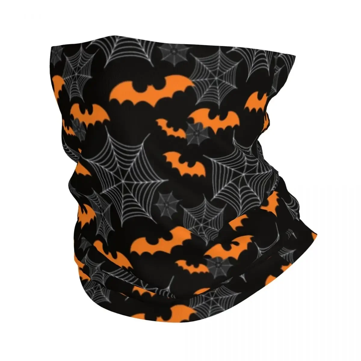 Halloween Bats Pattern Neck Gaiter Men Women Windproof Winter Goth Occult Witch Magic Bandana Scarf for Ski