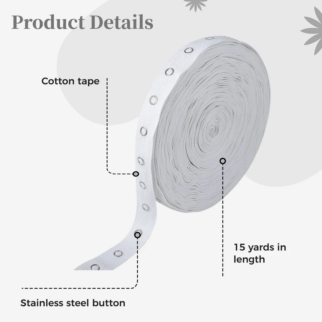 Przycisk zatrzaskowy taśma DIY 15 yardowy zatrzask przycisk wykończenie do obszycia zatrzask taśma mocująca ręcznie robiony patchworkowy materiały