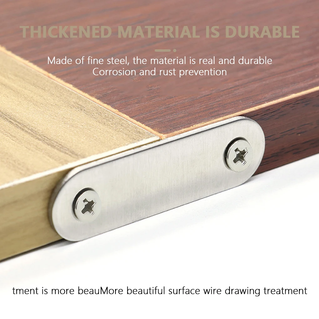 10 Pieces Corner Brackets Straight Plate Connector Cabinet Hardware