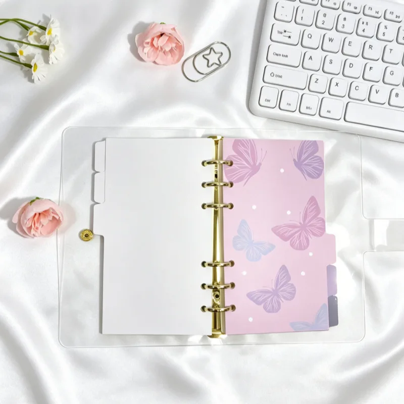 A6 Butterfly Loose Leaf Index Partition Inner Core For Binder Planner Notebook Stationery Notebook Paper Divider Accessories