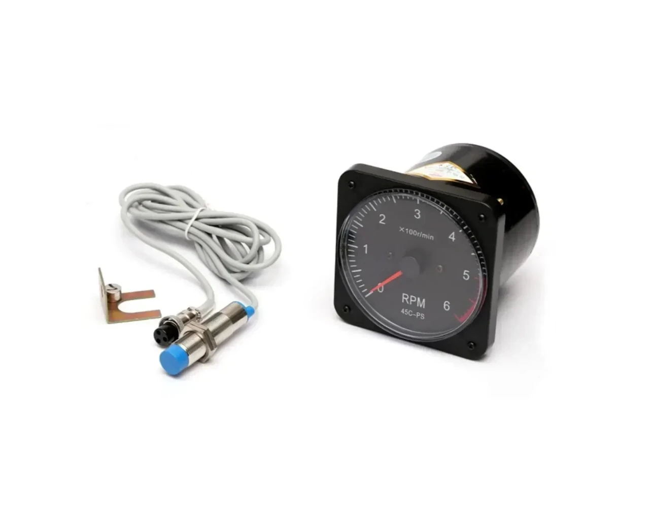 one Marine instruments and meters 45C-PS pointer tachometer 0-600 rpm 0-1200 rpm with sensor