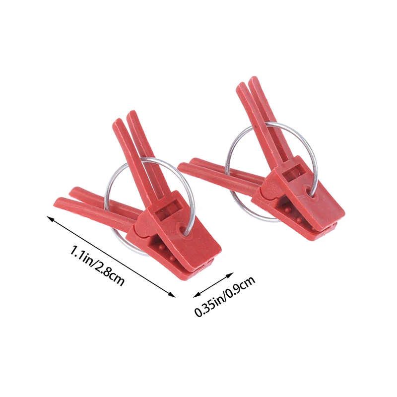 50pcs Durable Plastic Grafting Clamps Small Grafting Clips Round Red Clamps For Gardening Vegetables Flowers Shrubs