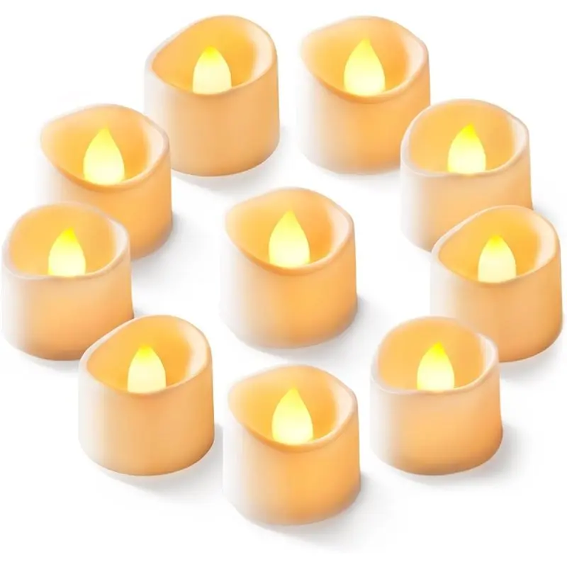 48-Pack Flameless Tea Lights Candles Battery Operated, 200+ Hours Flickering LED Tealights For Halloween Pumpkins B