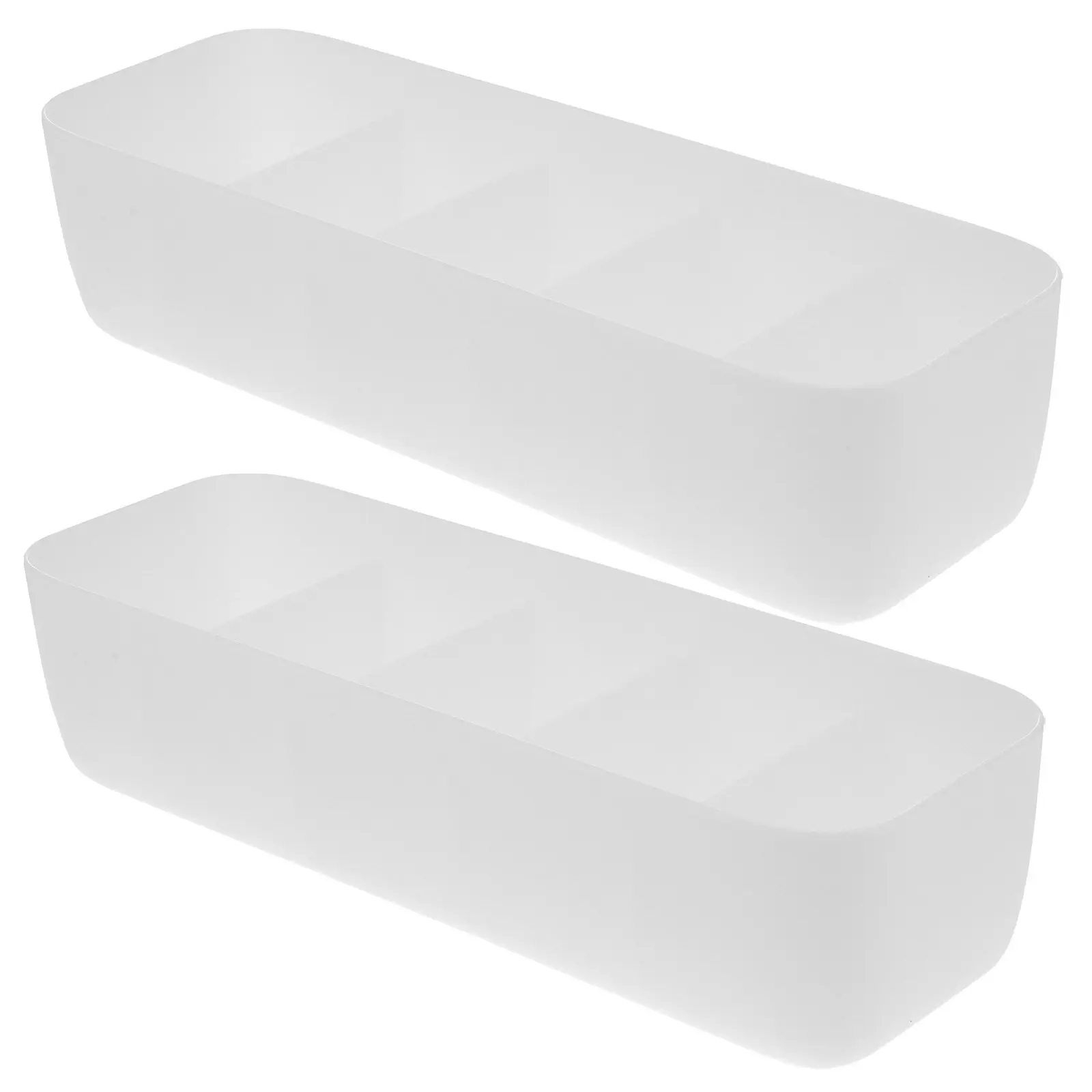 2Pcs Eco Friendly PP Socks Drawer Organizer 5 Compartments Solid Divider Underwear Storage Box for Socks Bras Gloves