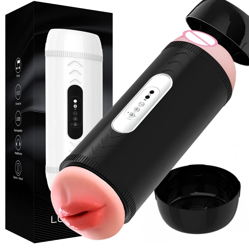 

Smart Vagina Mouth 2in1 Sex Machine Men's Vibrate Automatic Pussy Male Mastubrator Sextoy Sucking Airplane Cup Penis Masturbator