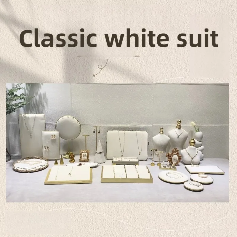 

Necklace Jewelry Displays Stand Modern Jewellery Art Showcase Rack Jewelers Trinket Show Holder Live Pictures Display Props