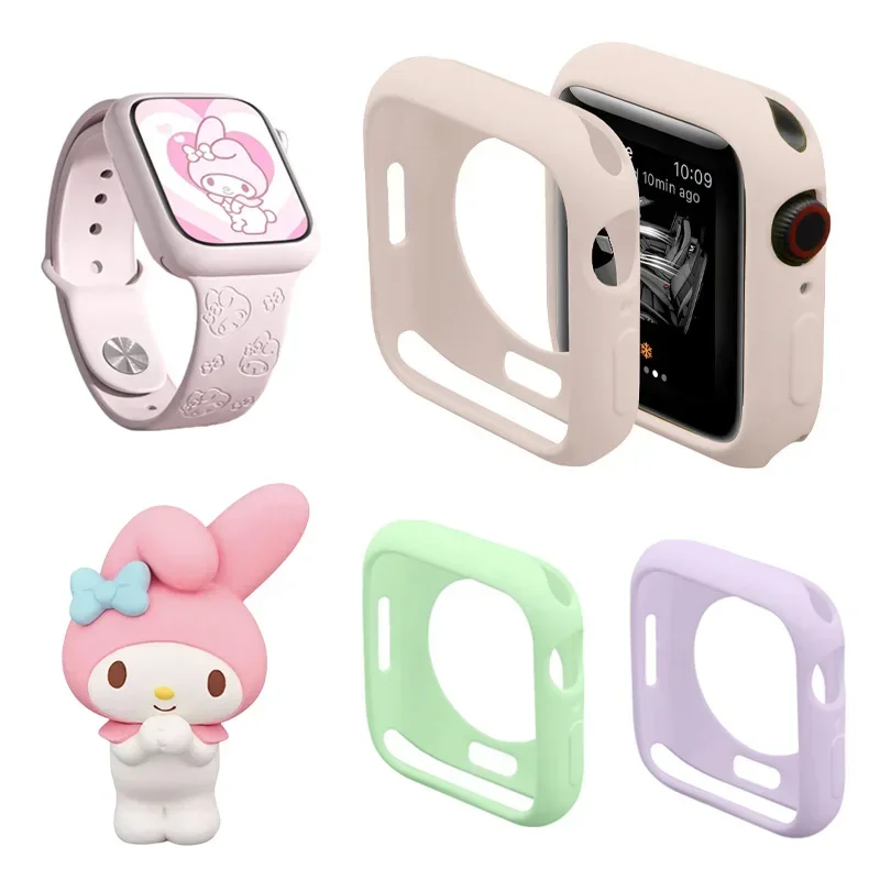 

Sanrio Case for Apple Watch 8/7/6/5/4/3/SE/Soft Silicone Cover case for iWatch Soft TPU Bumper Protector 38MM 40 41MM 42 44 45MM