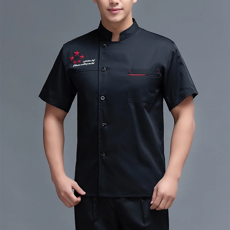 Uniforme de Chef para hombres, chaqueta, ropa de cocina, camisa, traje de camarera, servicio de comida, abrigo, chica, trabajos personalizados, logotipo personalizado