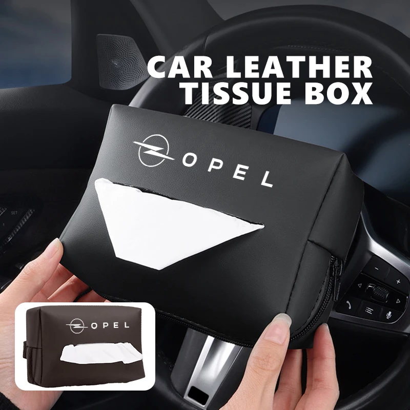 Car Styling Tissue Bag Armrest Box Paper Towel Interior Organizer Accessories For Opel Corsa D Astra G H J K F Mokka C Zafira B