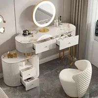 Nordic Expensive Dressing Table Girls Chair Vanity Mirror Dressing Table Large Nightstands Penteadeira Para Quarto Furniture