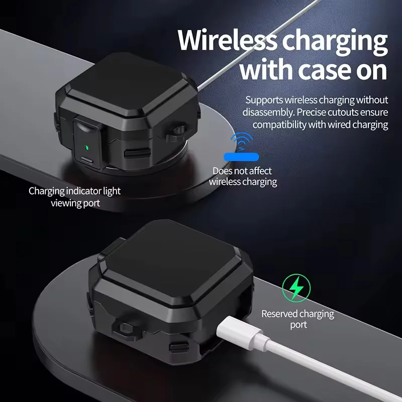 Étui de chargement robuste pour Samsung Galaxy Buds 4 Pro, nouveau, plusieurs couleurs, boucle de verrouillage sécurisée, étui pour écouteurs antichoc, protection