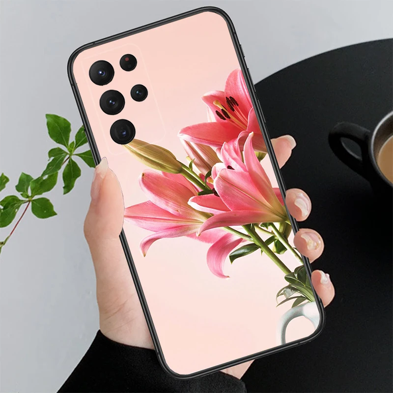 

Flower Lily Phone Case For Samsung Galaxy S25 S24 S23 S22 S21 Ultra S24 S23 S22 S21 S25 Plus S24 S20 FE