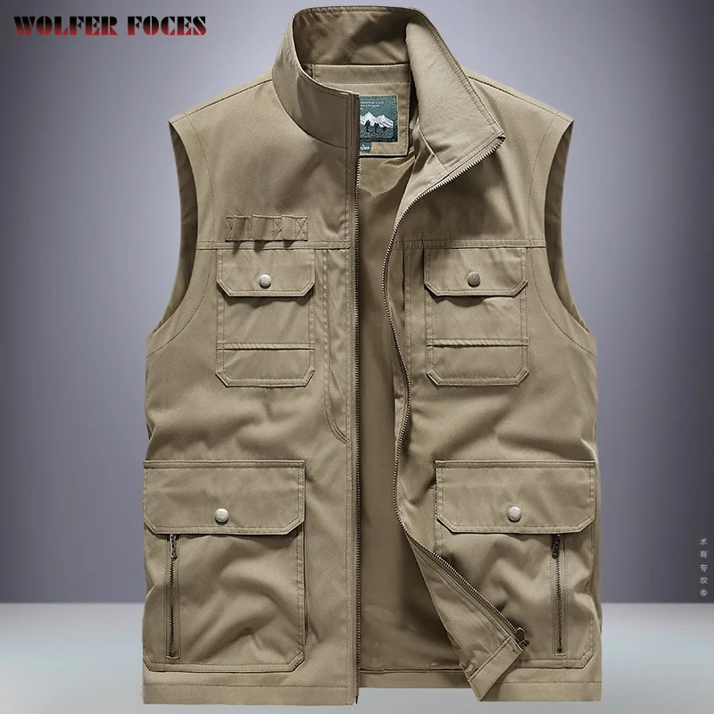 

Sleeveless Vest For Men Summer Mesh Jacket Male Men's Clothing Man Tactical Jackets Waistcoat Motorcyclist Work