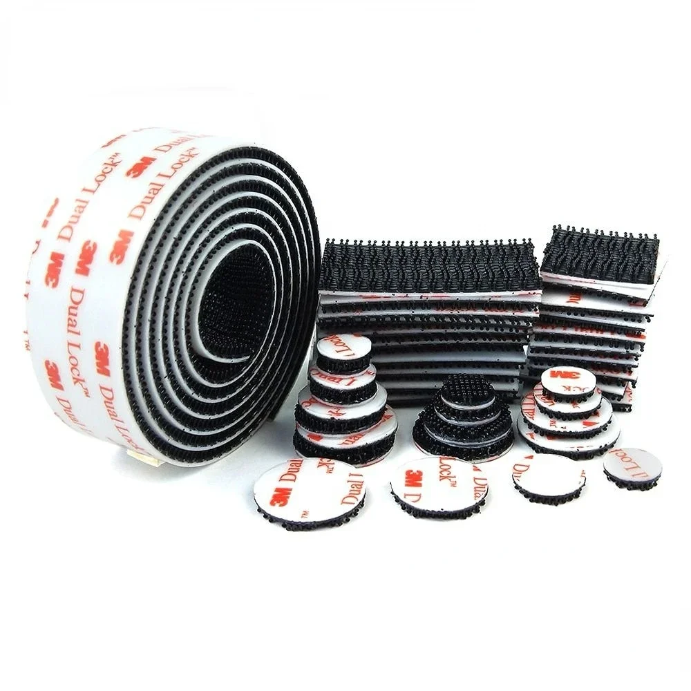 3M Dual Lock Reclosable Fastener SJ3550 (Type 250)  Acrylic adhesive tape  Black Hook  Size customization