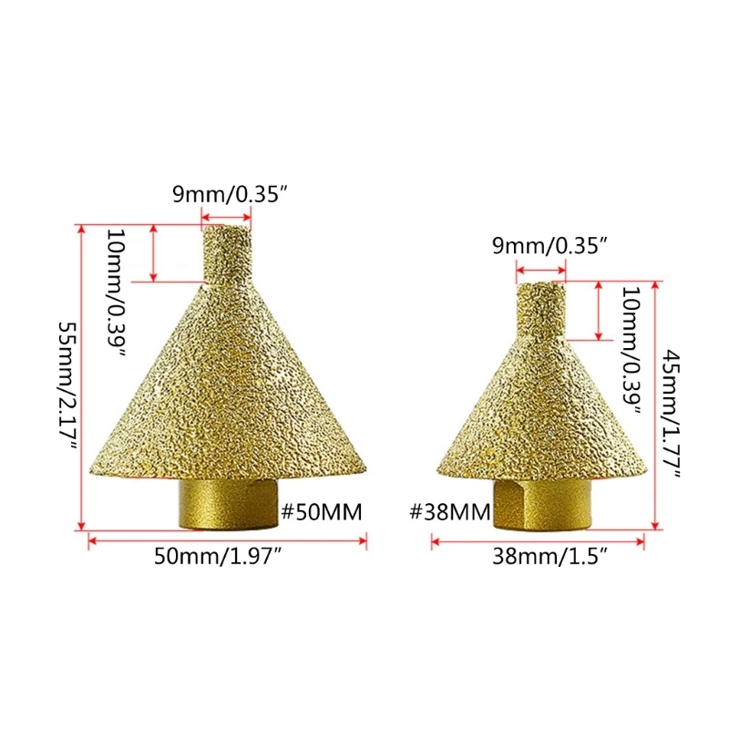Diamond Chamfer Diamond Beveling Chamfer Milling Bit Thread Enlarge Dropship