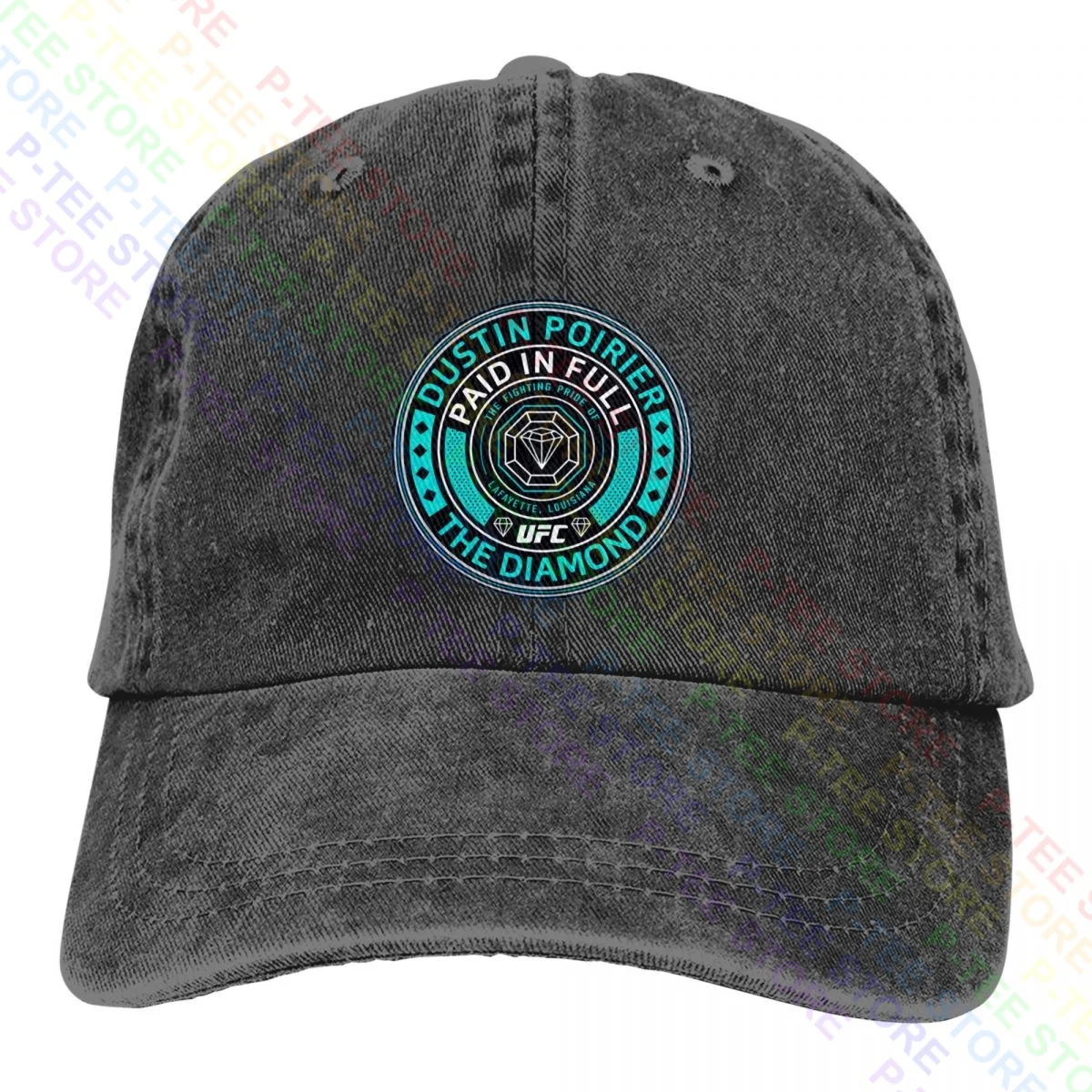 Dustin 2021 The Diamond Poirier Paid In Full Crest Washed Denim Baseball Cap Trucker Hats Style Hot Deals