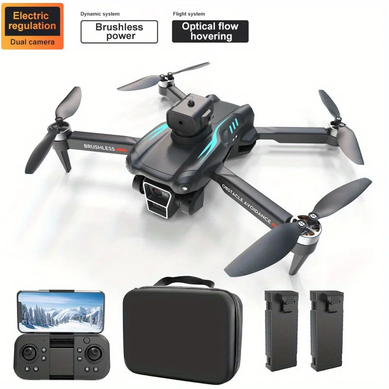 Dual Battery Drone com motor sem escova, Optical Flow Dual Camera, Quadcopter RC Toys, 1800mAh