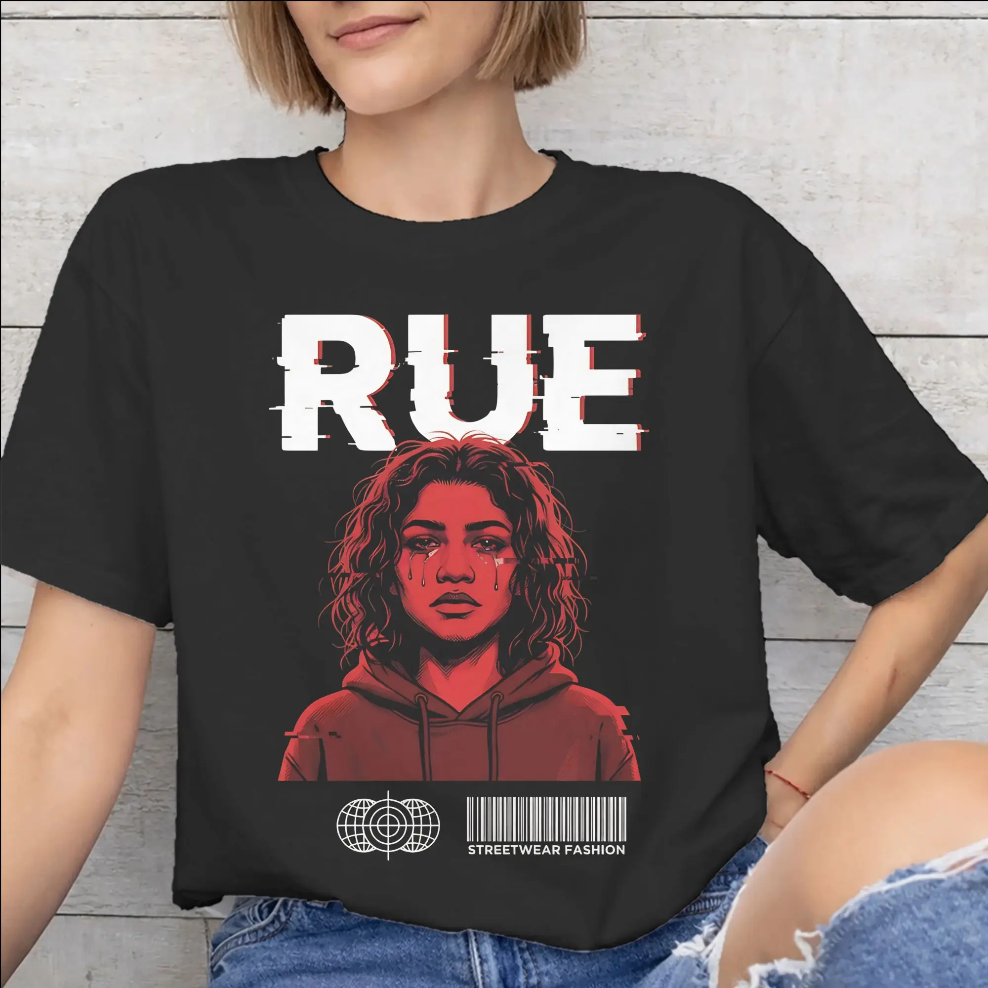 Men Women Graphic Print Ruby Rue Zendaya  Tee T Shirt 100% Cotton  T-shirts Clothing