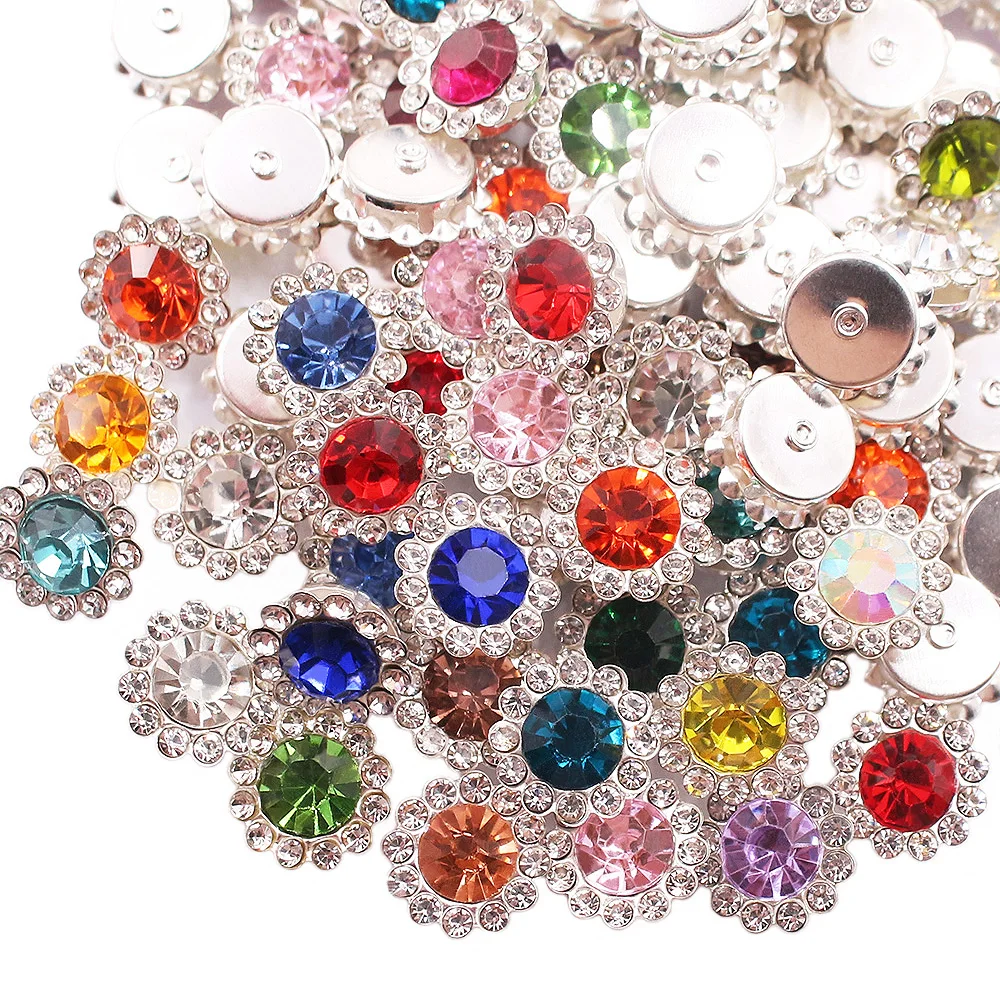 8mm-12mm Sonnenblumen Nähen Klaue Strass Kristalle Glas Perlen Knöpfe Steine Nähen Auf Strass für Kleidung Nähen zubehör – Detail 9