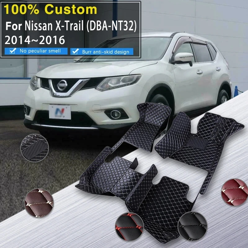 

Коврики для Nissan X-Trail DBA-NT32 4WD 2014 2015 2016, водонепроницаемые автомобильные коврики, автомобильные аксессуары для интерьера