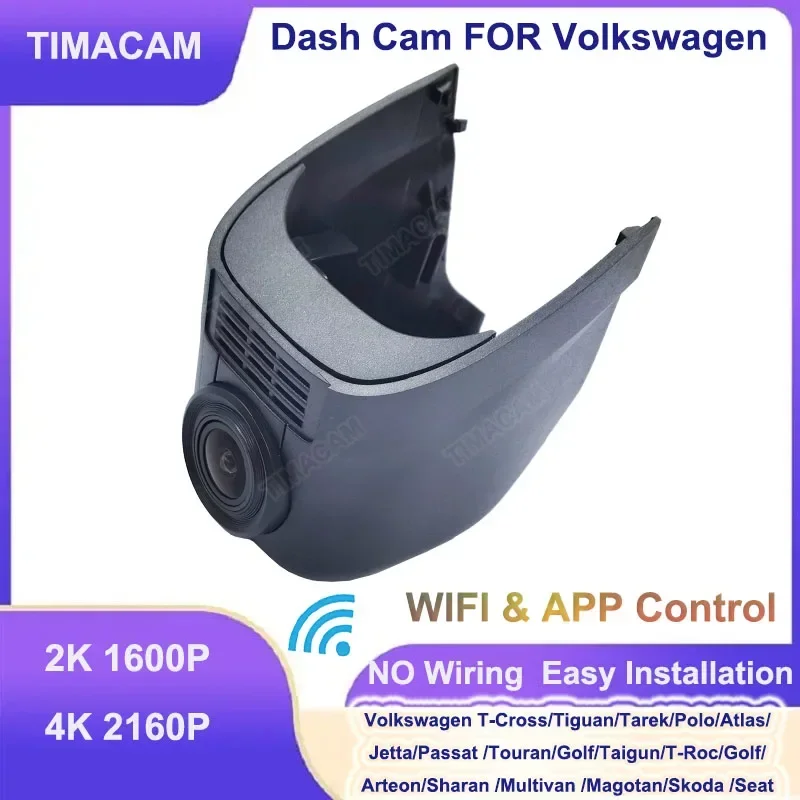 2K 4K Dashcam سيارة Dvr ل Volkswagen VW Tiguan Atlas T-Cross Tarek Polo Passat Touran Taigun Golf Arteon Sharan Arteon Multivan
