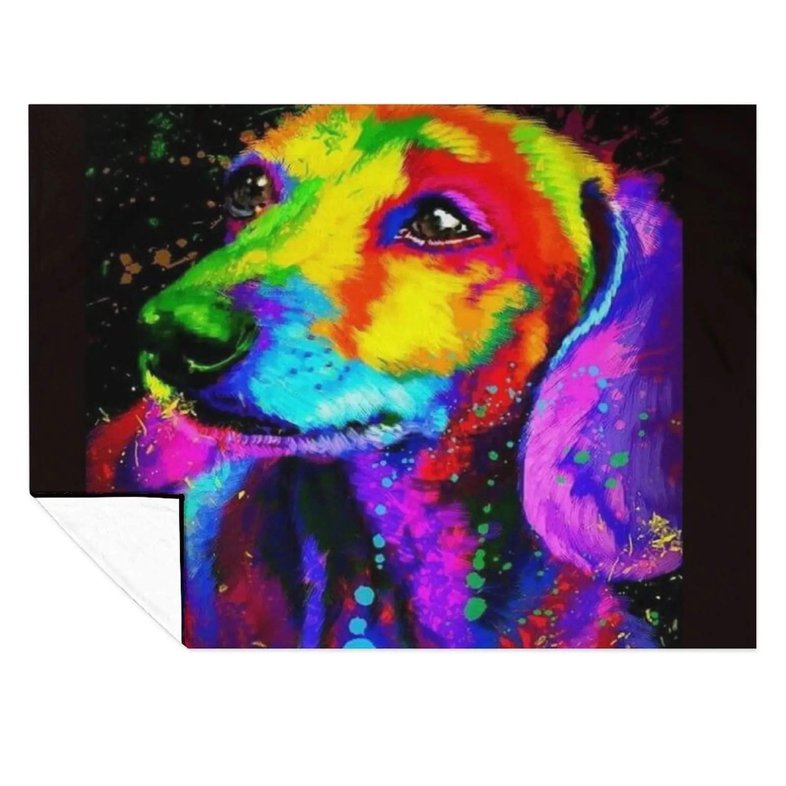 

Dachshund Dog popart art Throw Blanket Bed For Decorative Sofa Camping For Sofa Thin Blankets